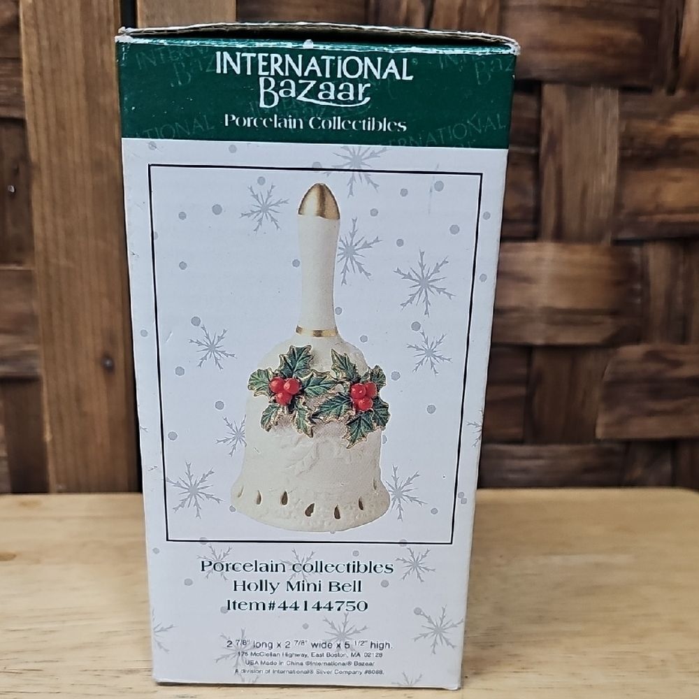 Porcelain Bell with Holly Design - Picture 7 of 7